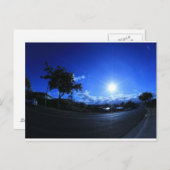 zon in de blauwe zon briefkaart (Voorkant / Achterkant)