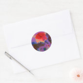 Zon in de bomen gezet ronde sticker (Envelop)