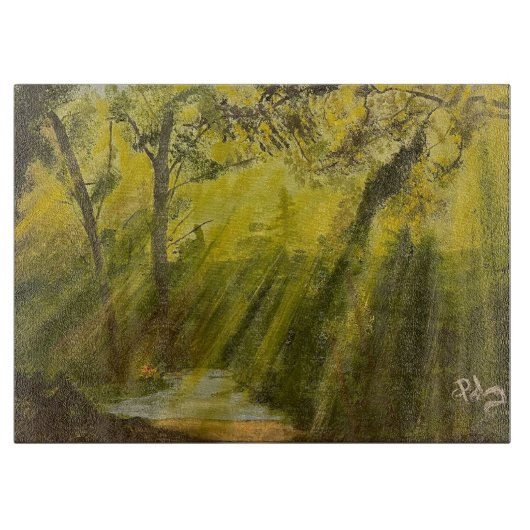 Zon in de Bossen, door Gary Poling Snijplank (Voorkant)