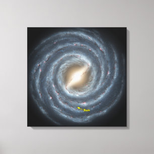 Zon in de Melkweg NASA Canvas Afdruk