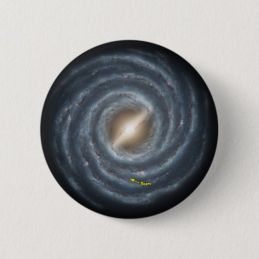 Zon in de Melkweg NASA Ronde Button 5,7 Cm (Voorkant)