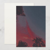 Zon in de nachtelijke hemel zetten bedankkaart (Voorkant / Achterkant)