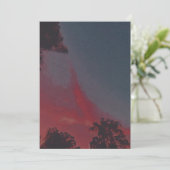 Zon in de nachtelijke hemel zetten bedankkaart (Staand voorkant)