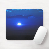 Zon in de wolken (blauw) muismat (Met muis)