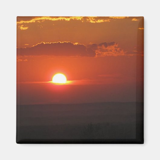 Zon in de wolken magneet (Voorkant)