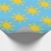 Zon in een hemel cadeaupapier (Hoek)