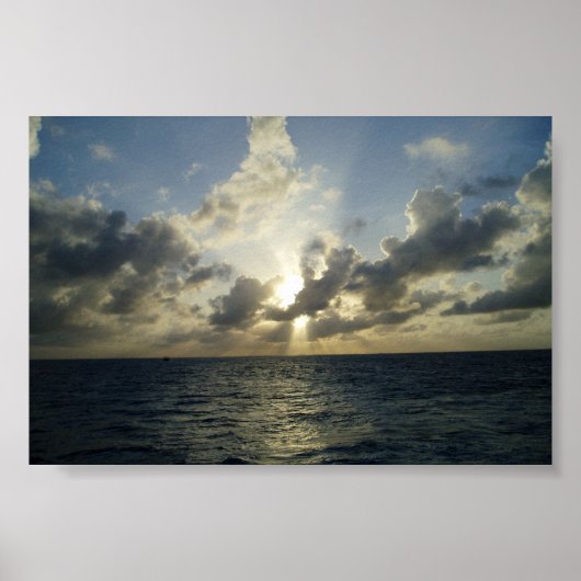 Zon in Grand Cayman Poster (Voorkant)