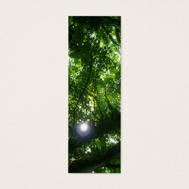 Zon in het Bladwijzer Trees Mini Visitekaartjes (Voorkant)