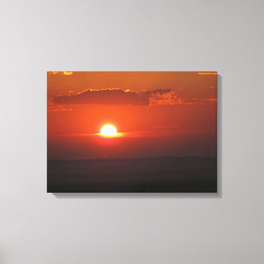 Zon in het Kouds Wrapped Canvas Afdruk (Voorkant)