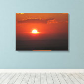 Zon in het Kouds Wrapped Canvas Afdruk (Insitu (Houten vloer))
