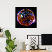 Zon in magnetisch spectrum poster (Thuiskantoor)