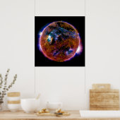 Zon in magnetisch spectrum poster (Keuken)