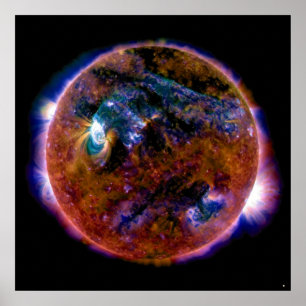 Zon in magnetisch spectrum poster