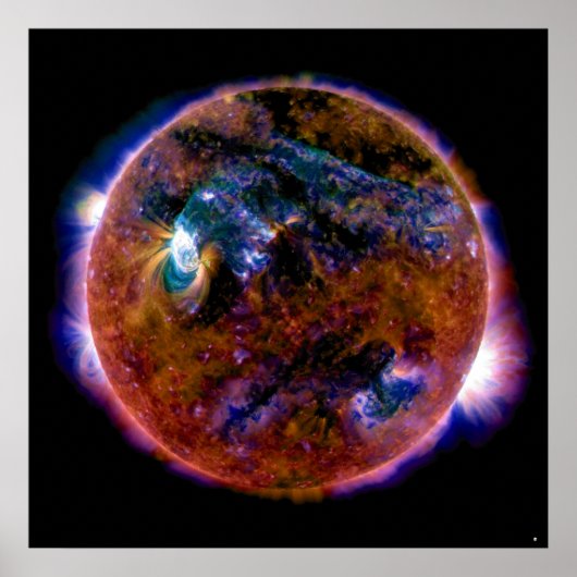 Zon in magnetisch spectrum poster (Voorkant)