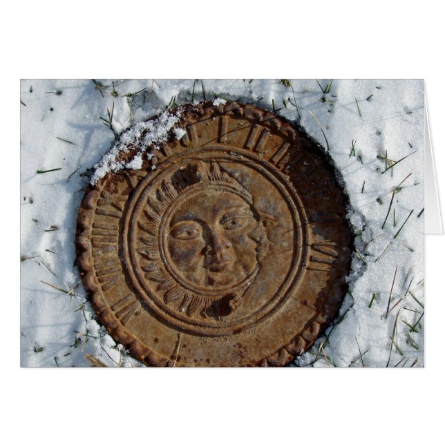 Zon in sneeuw Laten we ergens heen gaan. (Voorkant Horizontaal)