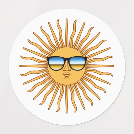 Zon in tinten decals labels (Design 1)