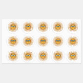Zon in tinten decals labels (Vel)