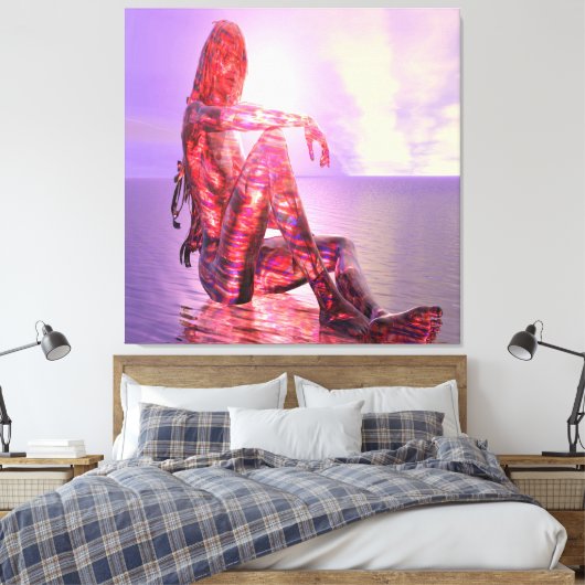 Zon instellen canvas afdruk (Insitu (Slaapkamer))