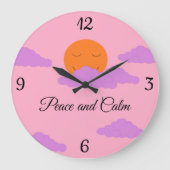 Zon instellen met wolken grote klok (Voorkant)