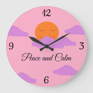 Zon instellen met wolken grote klok