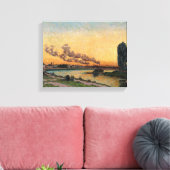 Zon instellen op Ivry, c.1872-73 Canvas Afdruk (Insitu (Woonkamer))