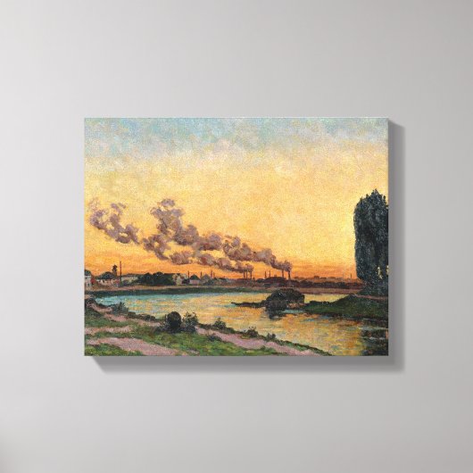 Zon instellen op Ivry, c.1872-73 Canvas Afdruk (Voorkant)