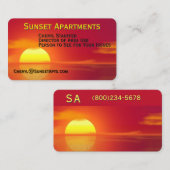 Zon instellen op Ocean Front Visitekaartje (Voorkant / Achterkant)