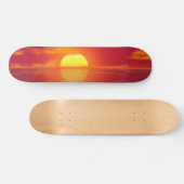 Zon instellen op Oranje Zee Calm Ocean Persoonlijk Skateboard (Horizontaal)