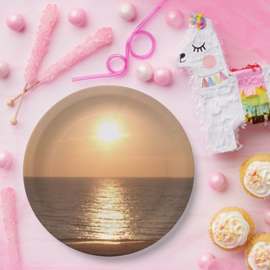 Zon instellen papieren bordje (Feest)