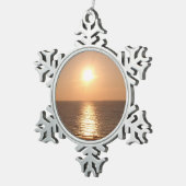 Zon instellen tin sneeuwvlok ornament (Rechts)