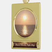Zon instellen verguld banner ornament (Links)