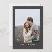 Zon  Kant Bloemen Gouden Folie In reliëf gemaakt B Save The Date (Achterkant)