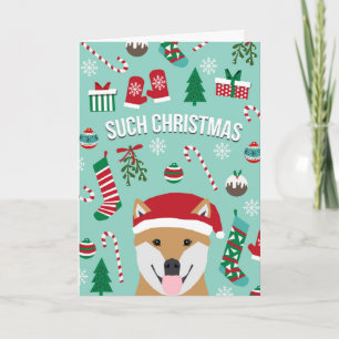 Zo'n kerstcadeau voor Shiba in u Feestdagen Kaart
