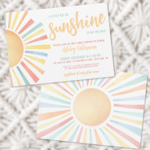 Zon Kleine Straal Van Zonneschijn Baby Shower