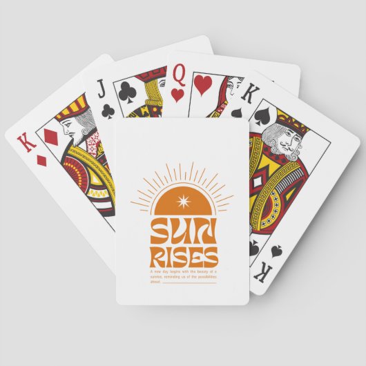 Zon komt op pokerkaarten (Achterkant)