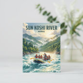 Zon Koshi rivier Nepal Briefkaart (Staand voorkant)