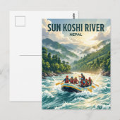 Zon Koshi rivier Nepal Briefkaart (Voorkant / Achterkant)