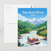 Zon Kosi Rivier Nepal Briefkaart (Voorkant / Achterkant)