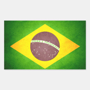 Zon kuste Brazilië Vlag Rechthoekige Sticker