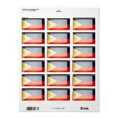 Zon kuste Filippijnse vlag Etiket (Full Sheet)