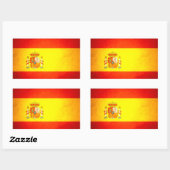 Zon kuste Spanje vlag Rechthoekige Sticker (Vel)