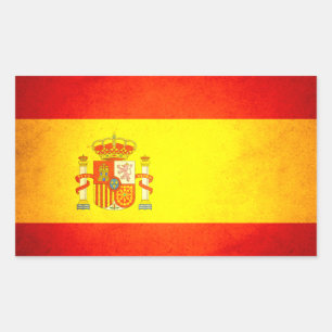Zon kuste Spanje vlag Rechthoekige Sticker