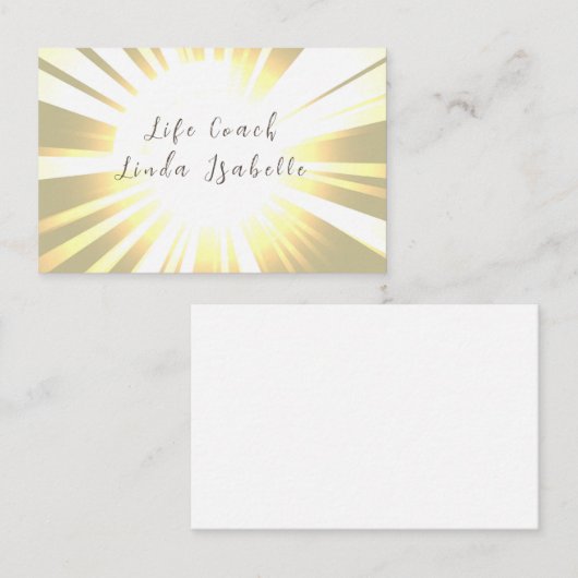 Zon, Life coach, Reiki, Counselor, Visitekaartjes (Voorkant / Achterkant)