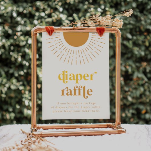 Zon Luiers Raffel Bord | Baby Shower