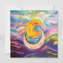 "Zon & Maan" Aanmoediging Platte Kaart