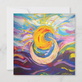 "Zon & Maan" Aanmoediging Platte Kaart Notitiekaartje