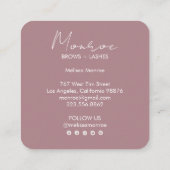 Zon & Maan Boho Line Art Elegant Social Media Icon Vierkante Visitekaartje (Achterkant)