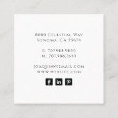 Zon Maan Celestial Visitekaartje (Achterkant)