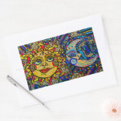 Zon Maan Dualiteit Rechthoekige Sticker (Envelop)