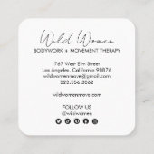 Zon & Maan Elegant Boho Line Art Social Media Icon Vierkante Visitekaartje (Achterkant)